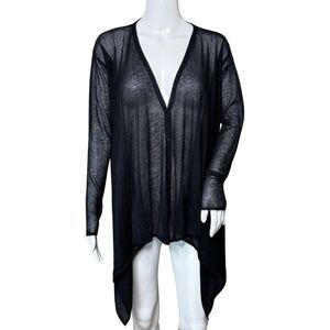 Moussy Sweater Womens One Size (F) Black Open Cardigan Casual Neutral Minimalist
